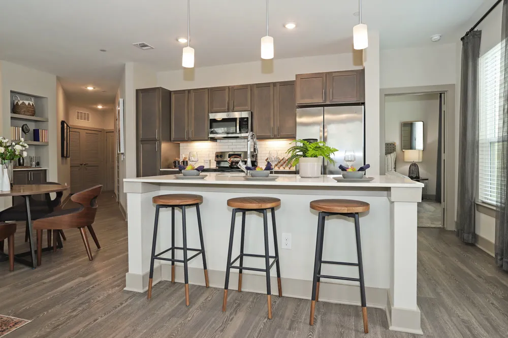 City Heights College Station Apartments with Kitchen Island